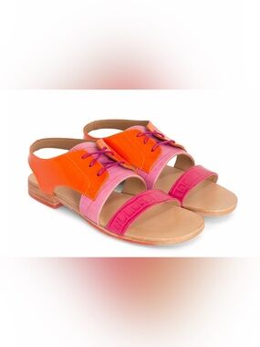 John Fluevog River Loire Flat Lace Up Sandals